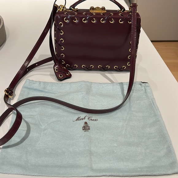 Mark Cross Burgundy Top Handle Crossbody Bag NWOT - Picture 8 of 8